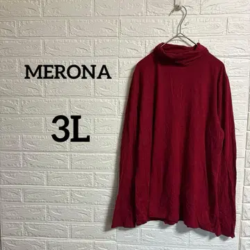 해외 구제 의류 MERONA [ 3L ] 빨간색 긴팔 터틀넥 상의