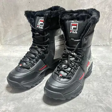 [ 미사용 새상품 ] FILA 디스럽터 부츠 2WAY 25cm 퍼 가죽
