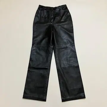 Grand Duche 카우 가죽 팬츠 절개 스트레이트 M