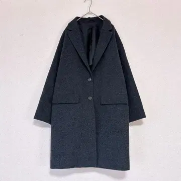 UNIQLO 울 혼방 체스터 코트 다크 그레이 XL