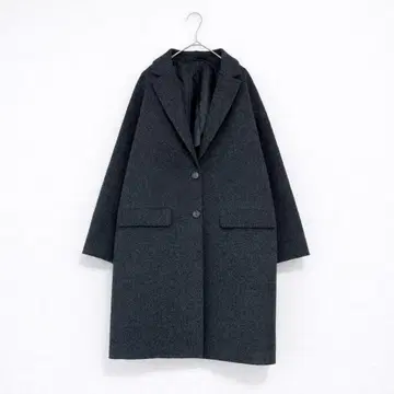 UNIQLO 울 혼방 체스터 코트 다크 그레이 XL