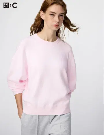 유니클로 스무스 코튼 크루넥 스웨터