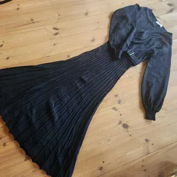 dazzlin 블랙 롱 니트 원피스