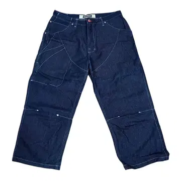 OUTKAST 워크 데님 페인터 팬츠 와이드 인디고 남성용 36인치