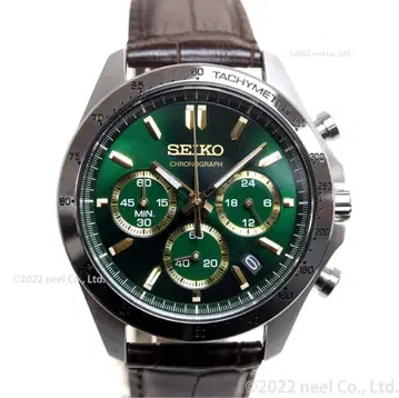 SEIKO 크로노그래프 그린 손목시계