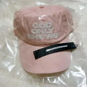 GOD ONLY KNOWS 로고 캡 핑크