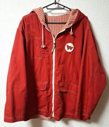 PINK DUCK 후드 부착 레드 후드티