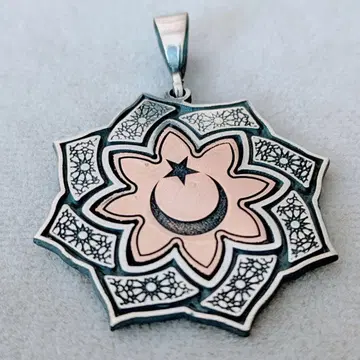 *NEW* 터키 국기 달&별 펜던트 탑 Silver925