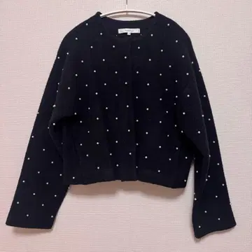 리랜드트루 펄 니트 자켓