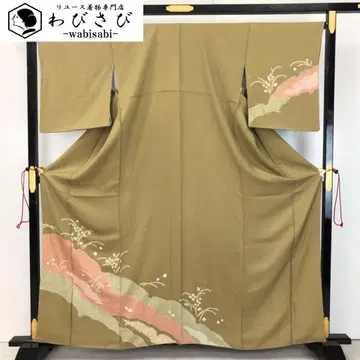 호몬기 조임 자수 꽃 무늬 짚색 K-5297