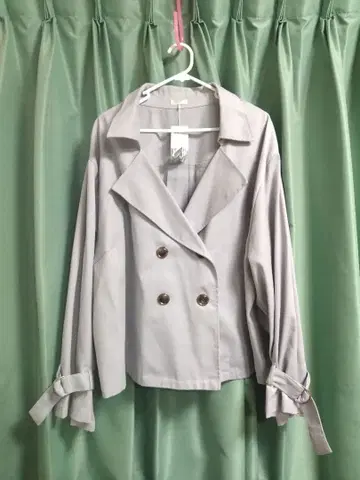 숏 트렌치코트 빅 사이즈 여성용 5L