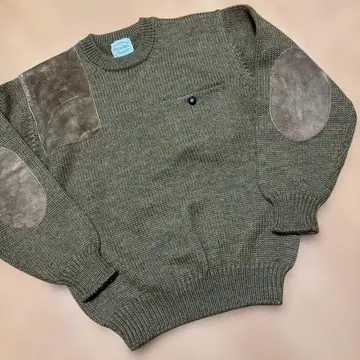 MITSUMINE 디자인 니트 스웨터 엘보 패치 M