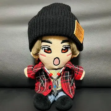 인형 옷 체크 셔츠 (빨간색)