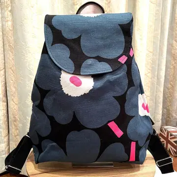 한정판 새상품급 Marimekko 마리메꼬 백팩 캔버스 우니코 패턴