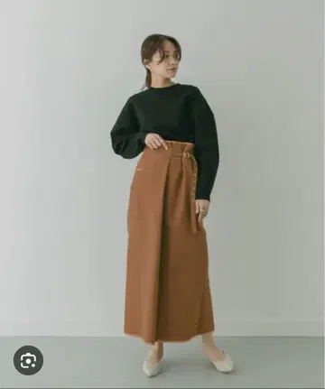 KBF+ 멜란지 트윌 랩스커트