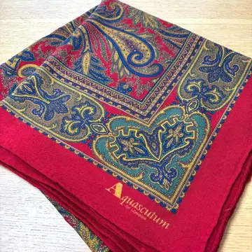 아쿠아 스큐텀 페이즐리 무늬 스톨 빨간색 계열