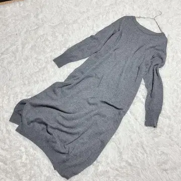 [새상품급] IENA 그레이 캐시미어 혼방 니트 롱 원피스