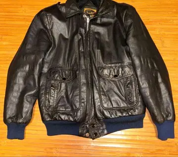 최고품질 vintage G-1 A-2 가죽 플라이트 자켓 소가죽 블랙