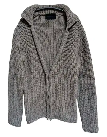 하시모토 준 남성용 가디건 두꺼운 원단 캐시미어