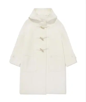 Covernat 우먼 롱 더플 코트 화이트