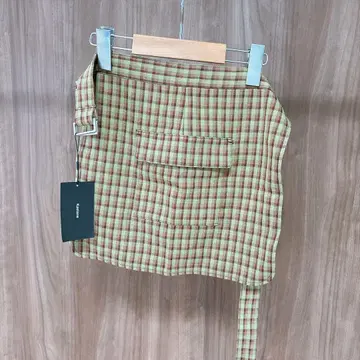 카스타네 체크 무늬 랩