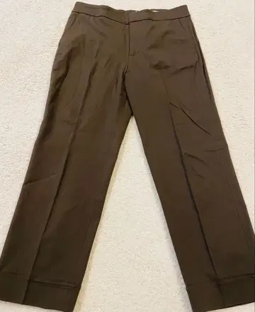 No.889 ZARA 다크 브라운 스트레이트 팬츠 M