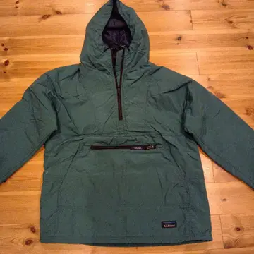 LLBean 모스그린 풀오버 나일론 자켓 블루종
