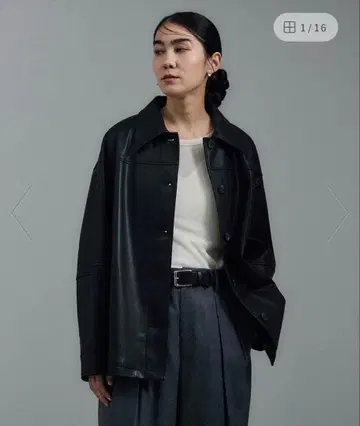 가죽 같은 오버 셔츠 자켓