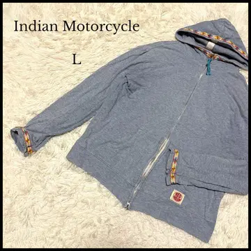 새상품급 [인디언 모터 사이클] 집업 후드티 L 라이트 블루