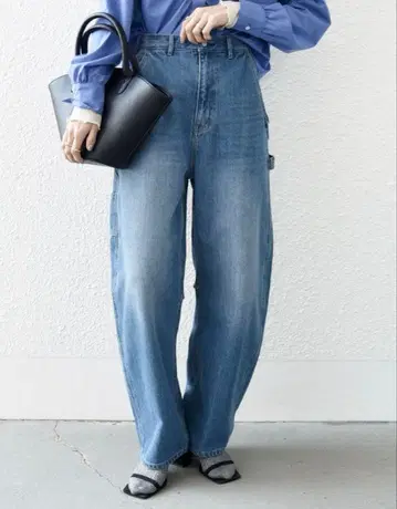 SHIPS any 코쿤 페인터 데님 팬츠