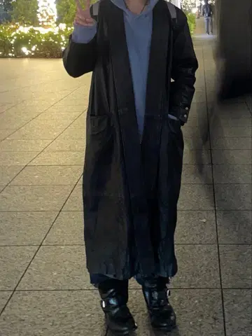 Long leather coat sullen