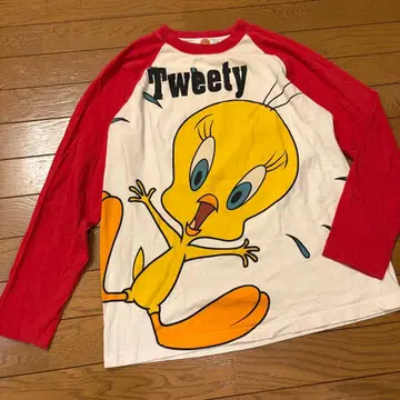 Looney Tunes 트위티 래글런 긴팔 T셔츠 M