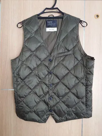 TAION AOURE 다운 베스트 올리브 사이즈 M