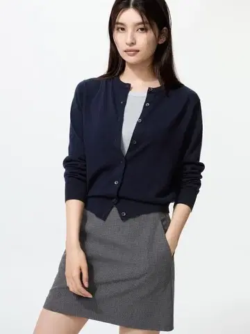 [ 미사용 새상품 ] 유니클로 메리노 쿨 넥 가디건