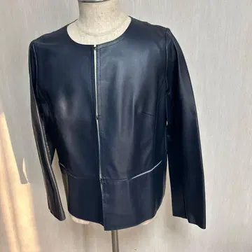 새상품급! Leilian 13 네이비 양가죽 자켓