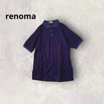 레노마 피케 셔츠 로고 자수 이탈리아제 스포츠 웨어 코튼 캐주얼