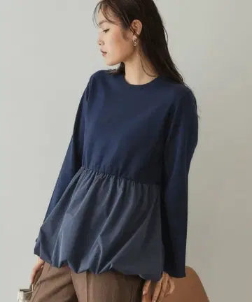 [ 미사용 새상품 ] OPAQUE.CLIP 벌룬 페플럼 도킹 니트