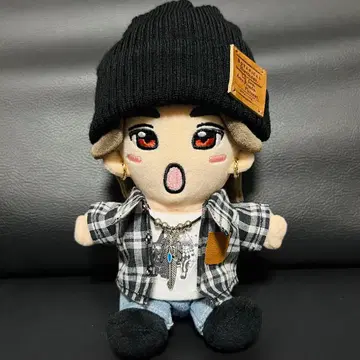 인형 옷 체크 셔츠 (블랙)