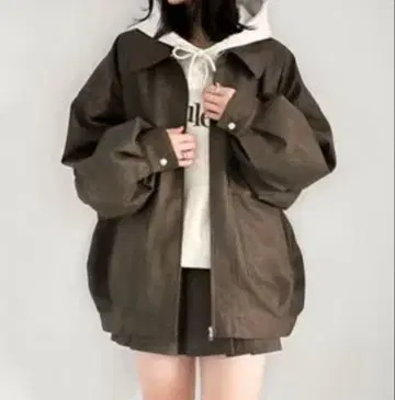 Heather 헤더 인조 가죽 BIG 블루종