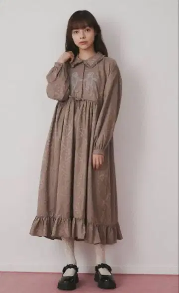 merry jenny bear 자카드 셔츠 원피스 메리제니