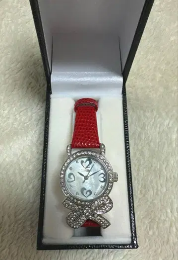 ABISTE 손목시계 빨간색 리본