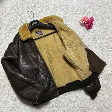 울트라 웜 샷 무스탕 플라이트 자켓 B-3 보아 브라운