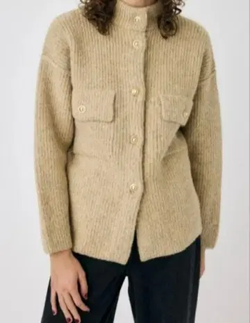 moussy MIX YARN OVER 니트 가디건 마우지