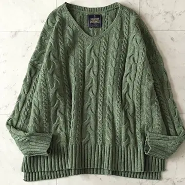 새상품급*어반 리서치 도어스 해밀턴 울 아란 패턴 니트 그린 24AW