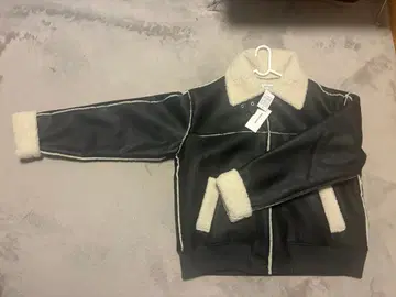 MONO-MART 블랙 무스탕 코트 L