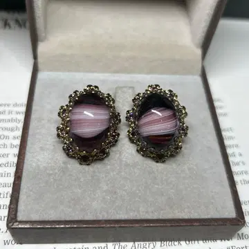 W. GERMANY 서독일제 앤티크 귀찌 보라색 자수정