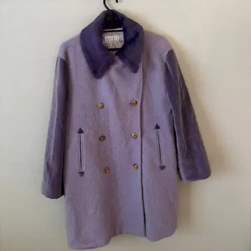 BASILE 퍼플 울 모헤어 자켓 코트