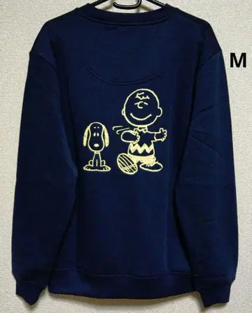 스누피 찰리 브라운 긴팔 속기모 트레이닝복 남성용 M 네이비 네이비 컬러