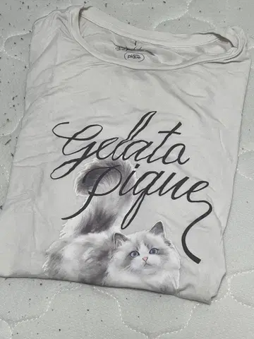 젤라또피케 CAT 패턴 원포인트 T셔츠