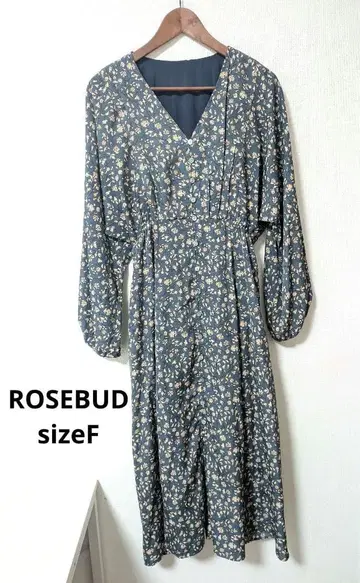새상품급 ROSEBUD 로즈버드 꽃무늬 원피스 F 블루 F